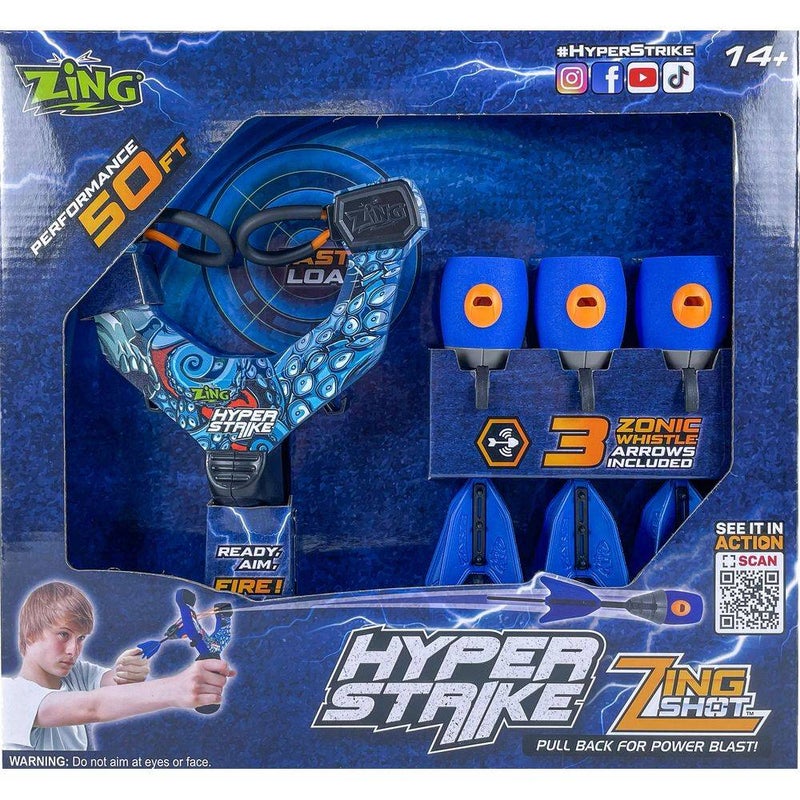 Zing Hyper Strike Zing Shot Pull Back Power Set Toy (Blue) - Image 1