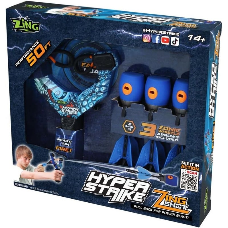 Zing Hyper Strike Zing Shot Pull Back Power Set Toy (Blue) - Image 2