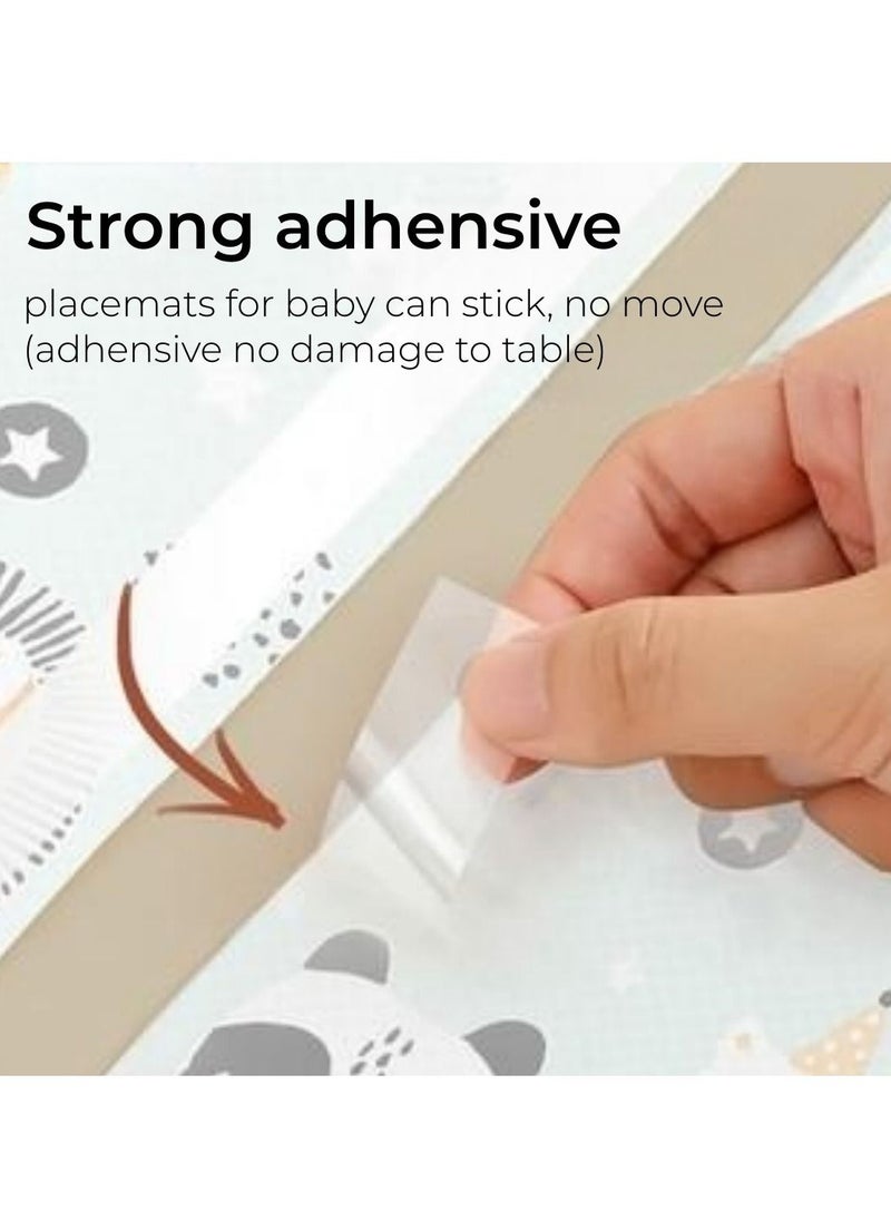 BABYBBZ - 20PCS Disposable Kids Placemats Restaurant Stick-on Table Mats for Girls Boys Baby Toddler - Image 1