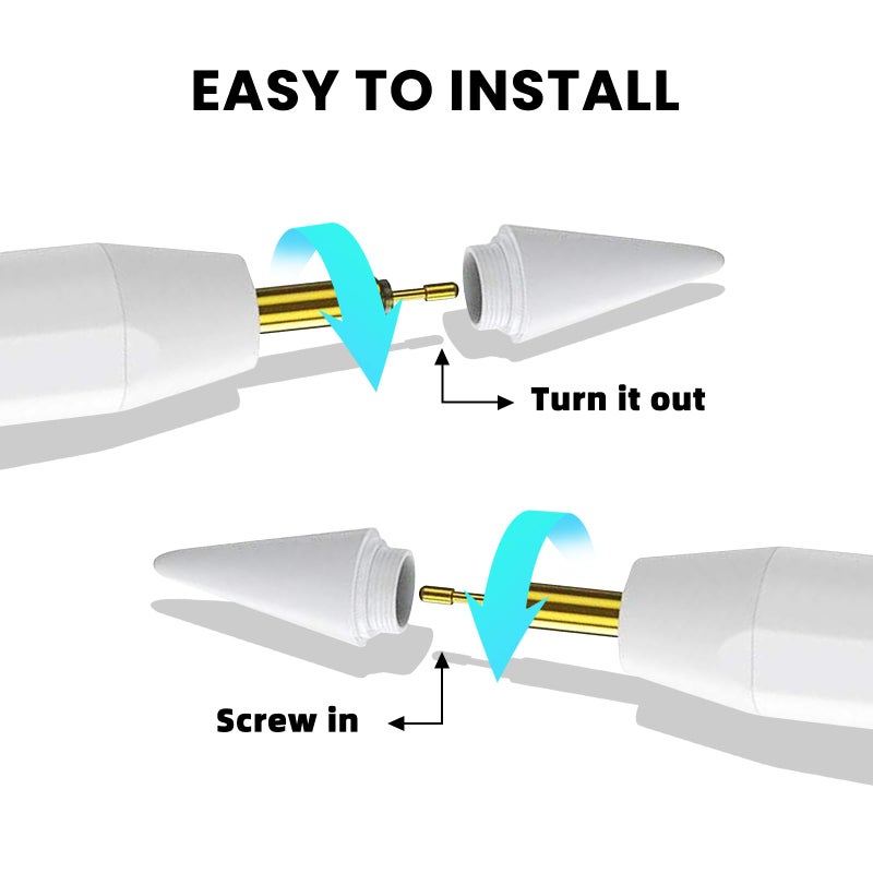 EVACH Replacement Pencil Tips for Evach Stylus Pen for iPad I706 White,5PCS White - Image 3