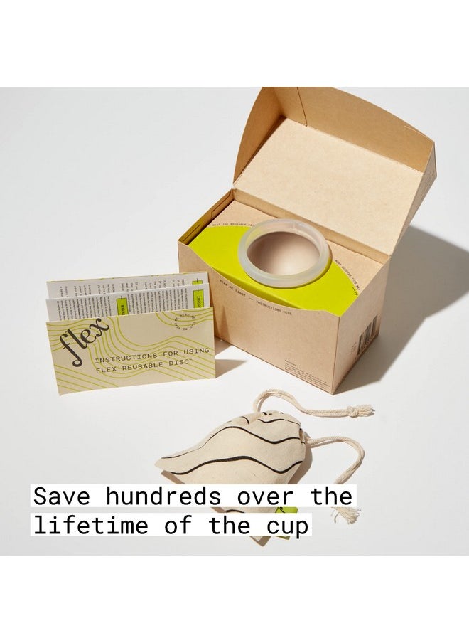 FLEX Reusable Disc | Reusable Menstrual Disc | Tampon, Pad, And Cup Alternative | Capacity Of 6 Super Tampons | Lasts For Years | Includes Carrying Pouch & 2 Free Disposable Discs  - Image 4