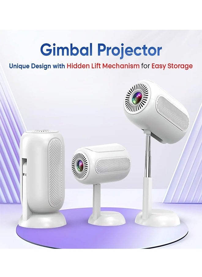 PixelCast Smart Projector – 4K Support, Bluetooth & Wi-Fi, Android 13, 6500 Lumens Brightness, 50,000-Hour Lamp Life, 1-Year Warranty
