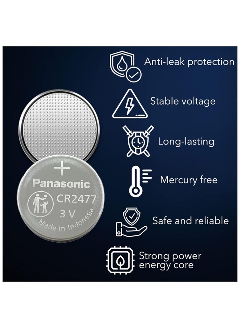 Panasonic 1-Piece Panasonic CR2477 Lithium 3V Indonesia Battery - Image 4