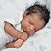 Zero Pam 18 Inch 45 CM Reborn Baby Dolls Realistic Black Boy with Rooted Hair Lifelike Soft Vinyl Full Body Silicone African American Newborn Sleeping Toddler Boys with Biracial Skin - Image 2