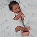 Zero Pam 18 Inch 45 CM Reborn Baby Dolls Realistic Black Boy with Rooted Hair Lifelike Soft Vinyl Full Body Silicone African American Newborn Sleeping Toddler Boys with Biracial Skin - Image 4
