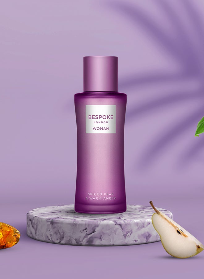 BESPOKE LONDON BESPOKE London Women's Perfume Spiced Pear & Warm Amber Eau De Parfum | 100ml | Rich, Fruity & Warm Scent | Long-Lasting, Elegant Fragrance | Perfect for Cozy Evenings & Special Occasions - Image 2