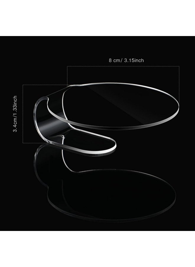 Chinco - Makeup Mixing Palette 2 Pieces Handheld Makeup Mixing Tray Acrylic Foundation Mixing Tray Clear Foundation Palette Eyeshadow Makeup Hand Palette Cosmetic Foundation Dish For Makeup Blending - Image 1