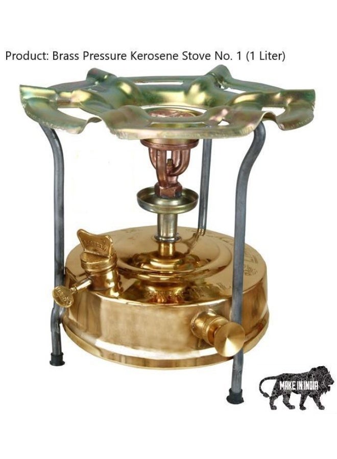 Golden Traditional Kerosene Stove For Camping and Outdoor Cooking - Image 1
