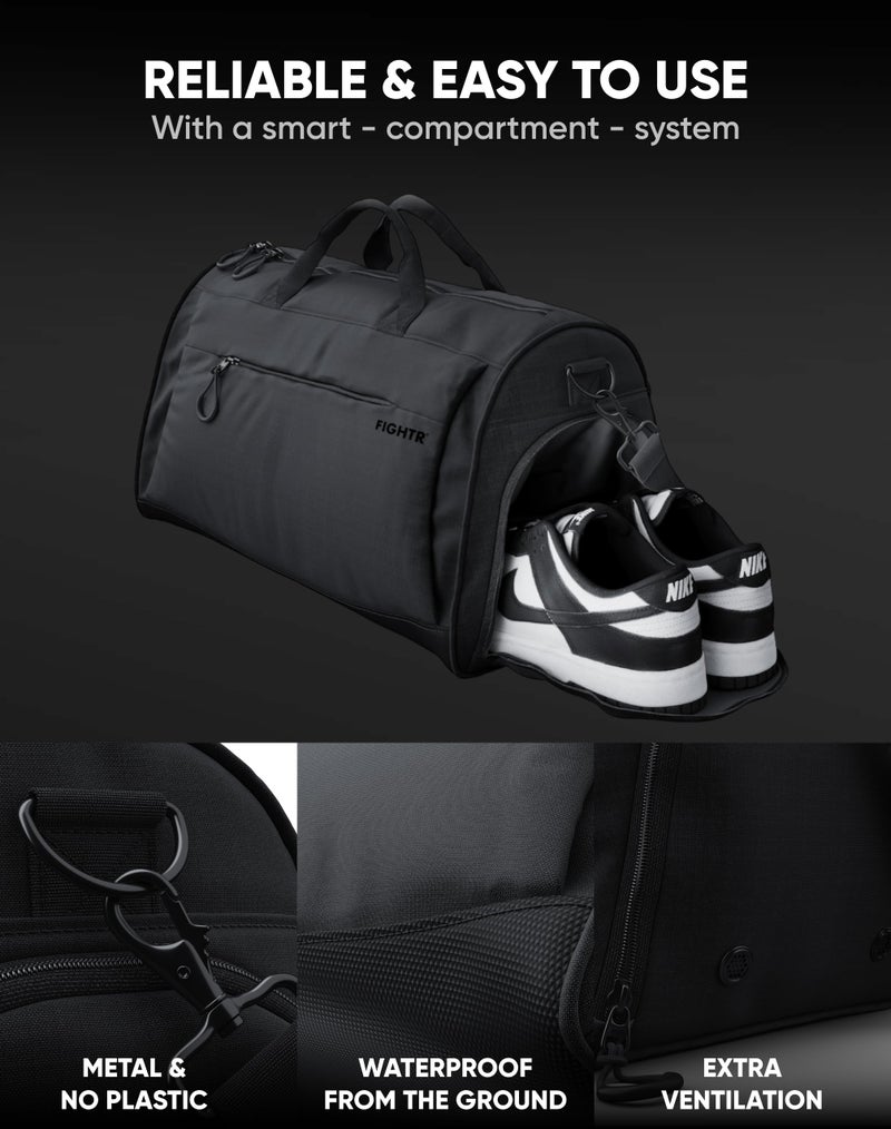 FIGHTR® Sports bag & travel Duffel bag for men and women - with shoe compartment & wet compartment - bag for sports, fitness & travel - Image 3
