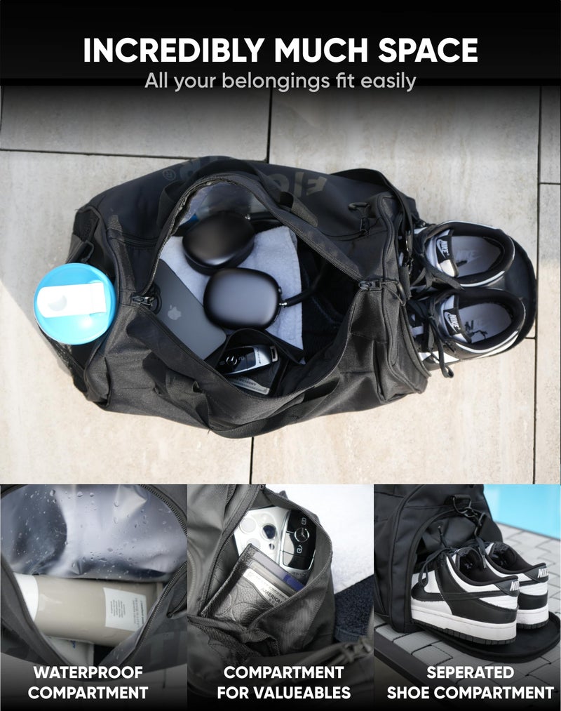 FIGHTR® Sports bag & travel Duffel bag for men and women - with shoe compartment & wet compartment - bag for sports, fitness & travel - Image 4
