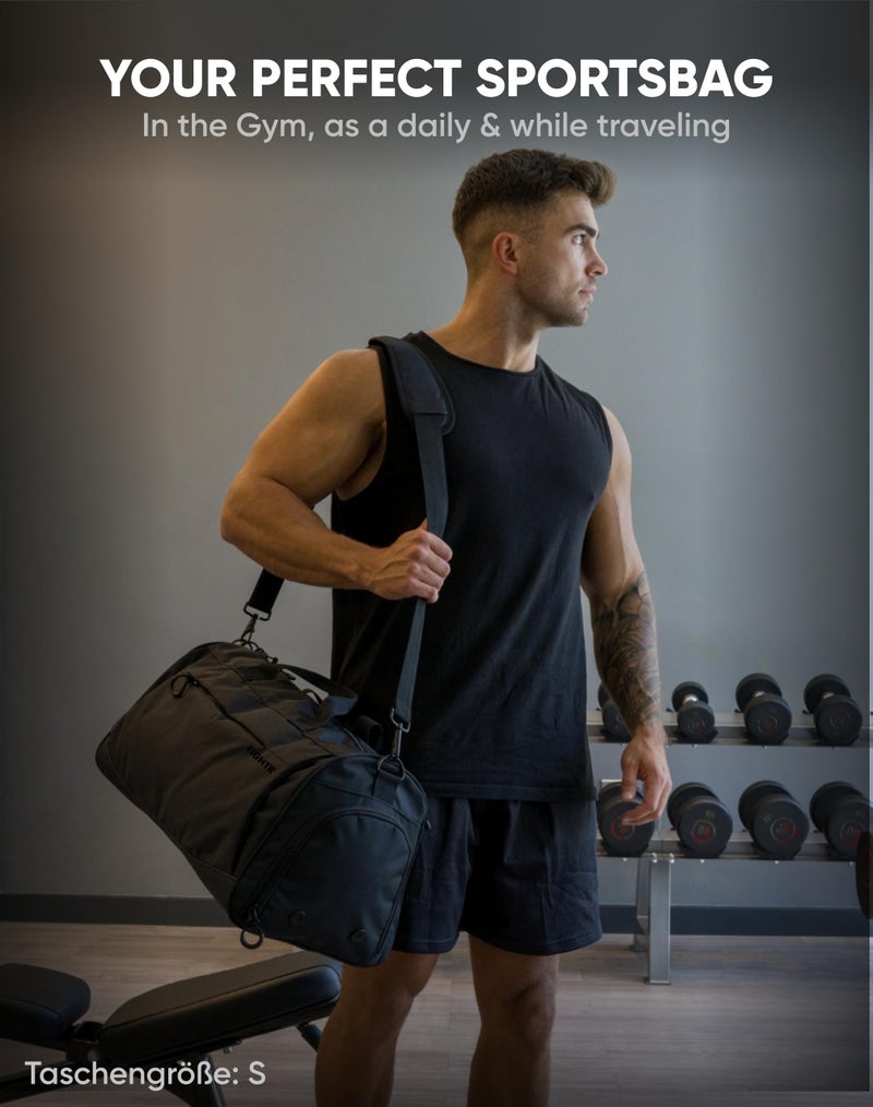 FIGHTR® Sports bag & travel Duffel bag for men and women - with shoe compartment & wet compartment - bag for sports, fitness & travel - Image 2