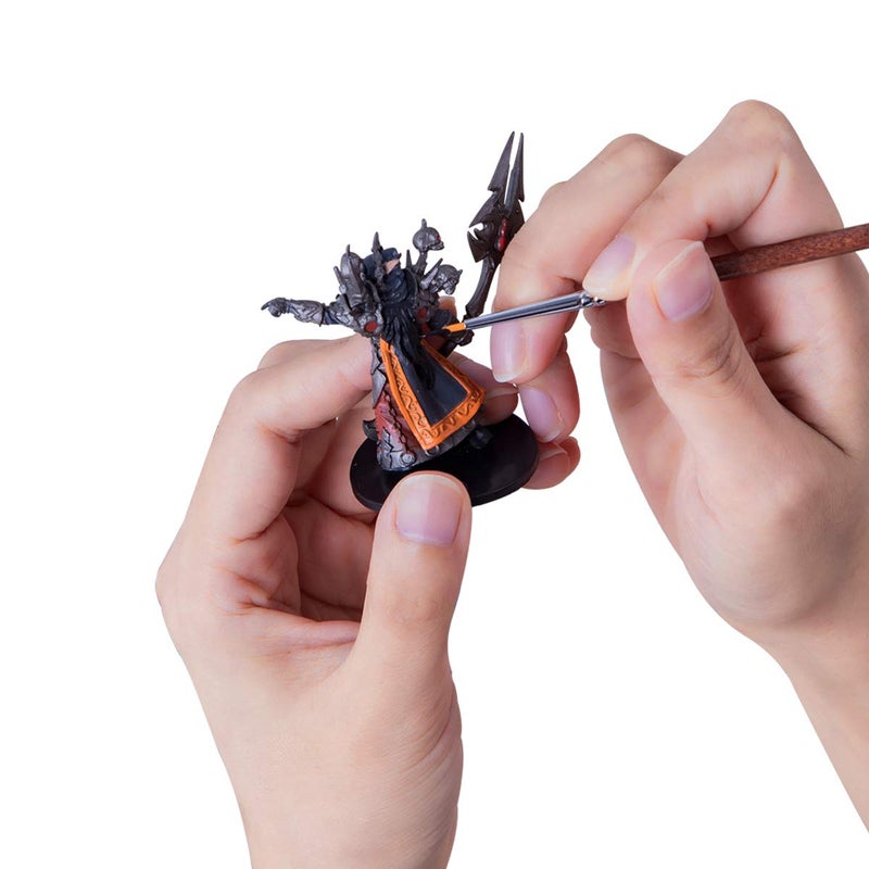 Transon Small Detail Paint Brushes 7pcs for Model Painting Acrylic, Gouache, Oil, Tempera and Face Painting - Image 4