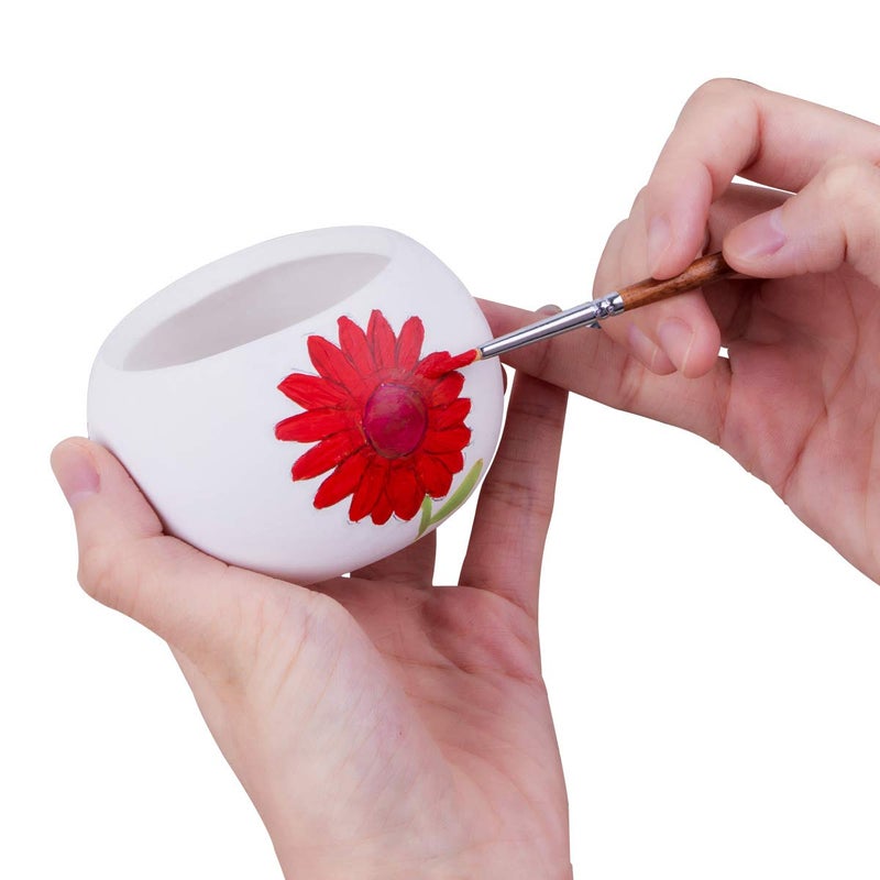 Transon Small Detail Paint Brushes 7pcs for Model Painting Acrylic, Gouache, Oil, Tempera and Face Painting - Image 2