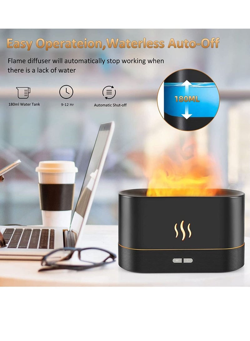 ELTRAZONE Flame Diffuser Humidifier-Auto Off 180ml Essential Oil Diffuser-2 Modes Brightness Aroma Humidifier with Fire Flame Effect for Home,Office - Image 4