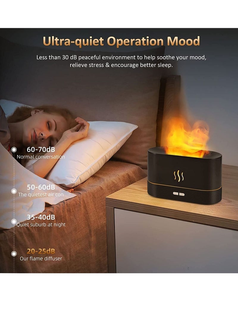 ELTRAZONE Flame Diffuser Humidifier-Auto Off 180ml Essential Oil Diffuser-2 Modes Brightness Aroma Humidifier with Fire Flame Effect for Home,Office - Image 3