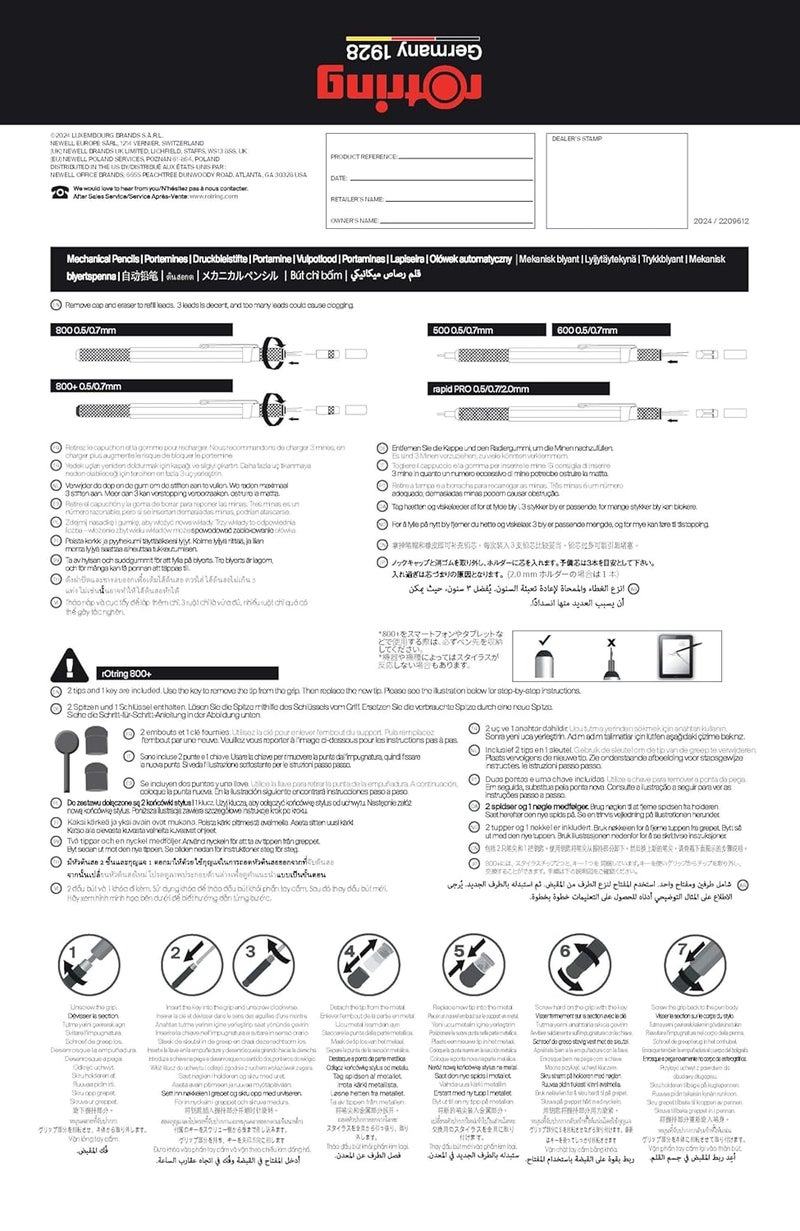 Rotring Roting Pencil Roting 300 Clutch Pencil HB 2MM - Image 5