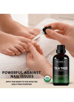 Fiora Naturals Tea Tree Essential Oil by Fiora Naturals- 100% Pure Organic Oil, for Face, Hair, Skin, Acne, Scalp, Foot and Toenails. Melaleuca Alternifolia, 1 oz /30ml  - Image 3