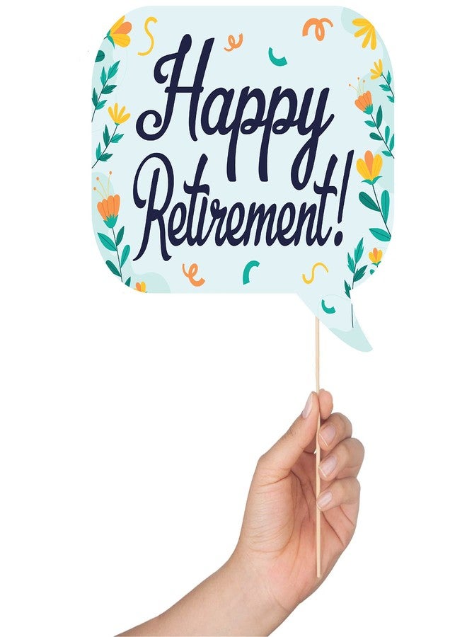 Outside The Booth Retirement Photo Booth Props - 41-pc Photobooth Kit with 8 x 10-Inch Sign, 60 Adhesive Pads, 45 Sticks - Retirement Party Decorations - Retirement Party Props - Image 3