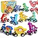 Helsort Wooden Dinosaur Train Set Magnetic Dinosaur Toys and Number Train for Toddlers Educational Montessori Toy for Counting and Motor Skills for 35 Year Old Boys Girls - Image 2