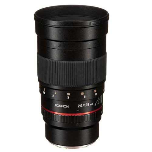 Rokinon 135mm F20 ED UMC Telephoto Lens for Fujiffilm X Full Frame Compatible Ultra MultiCoated Manual Focus Removable Lens Hood Ideal for Portraits LowLight Photography - Image 1
