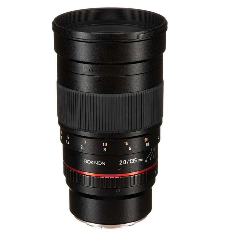 Rokinon 135mm F20 ED UMC Telephoto Lens for Fujiffilm X Full Frame Compatible Ultra MultiCoated Manual Focus Removable Lens Hood Ideal for Portraits LowLight Photography - Image 2