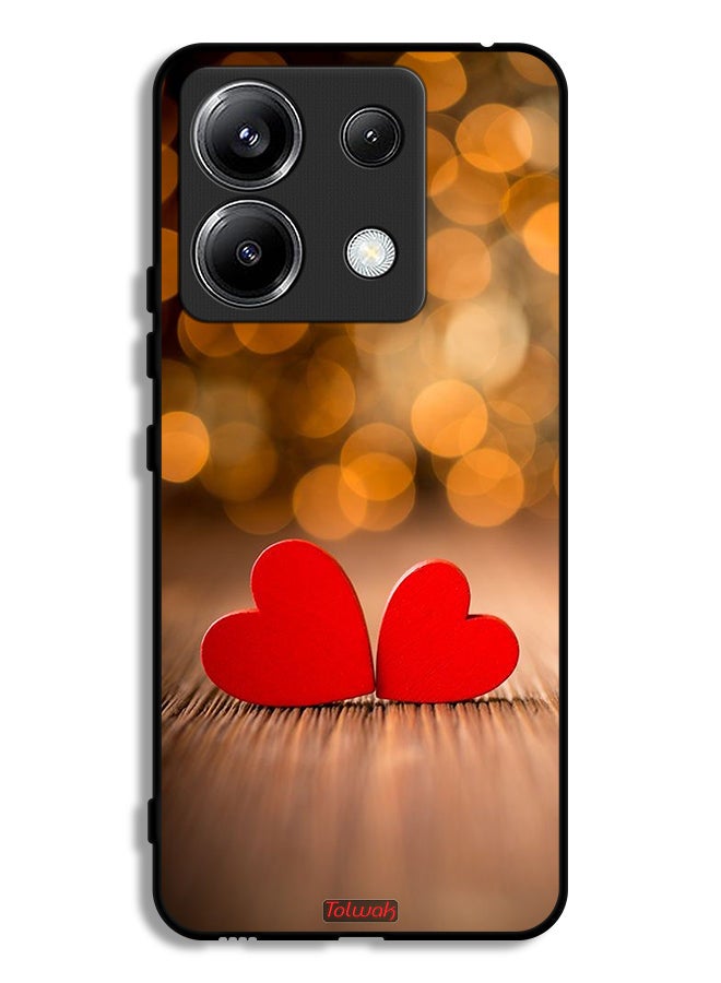 Tolwak Xiaomi Redmi Note 13 Pro 5G Protective Case Cover Two Beautiful Hearts - Image 1