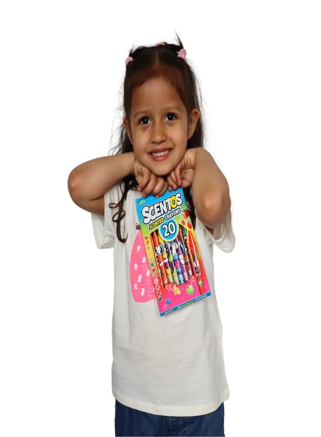 Scentos Vibrant scented crayons 20s By Fratelli | featuring famous, premium fruity scents and colorful | Great For Drawing,Coloring,Writing And Gifting/Return Gifts | Designed in the USA - Image 5