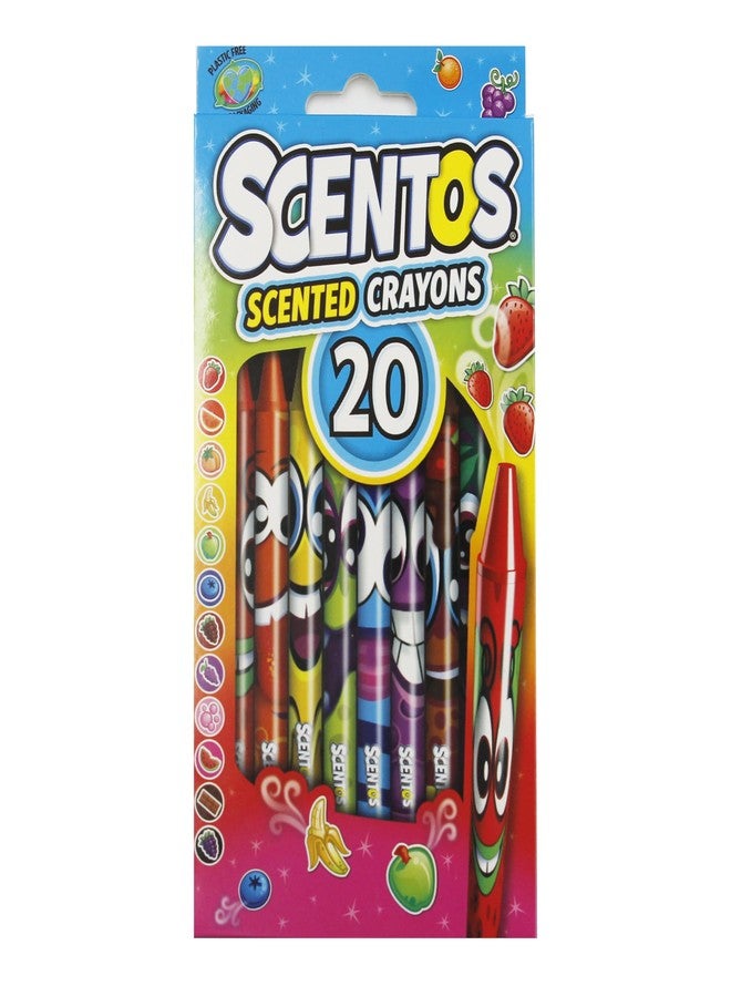 Scentos Vibrant scented crayons 20s By Fratelli | featuring famous, premium fruity scents and colorful | Great For Drawing,Coloring,Writing And Gifting/Return Gifts | Designed in the USA - Image 2