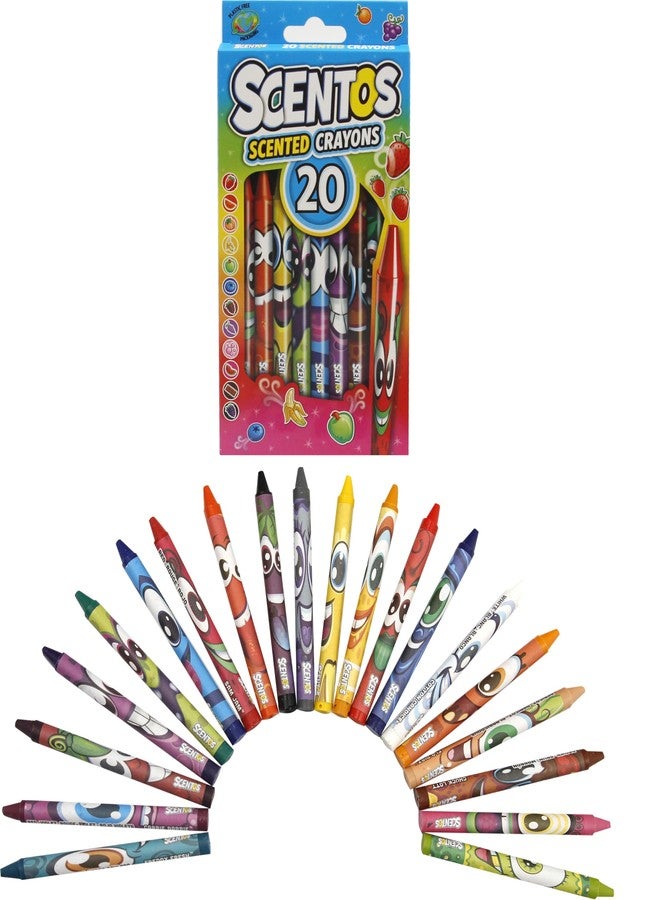 Scentos Vibrant scented crayons 20s By Fratelli | featuring famous, premium fruity scents and colorful | Great For Drawing,Coloring,Writing And Gifting/Return Gifts | Designed in the USA - Image 4