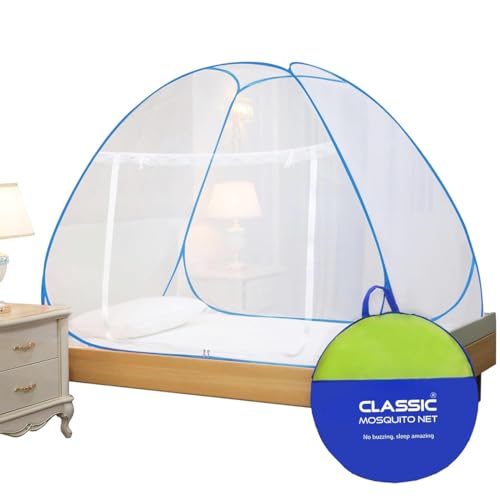 Classic Mosquito Net for Single Bed Foldable Machardani Polyester Strong 30GSM mesh, PVC Coated Steel Wire (Full Pink+Heart) - Image 1