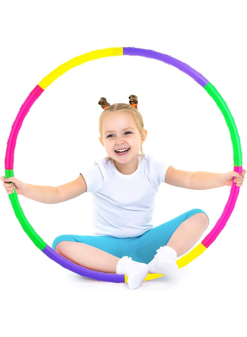 ST ZONE Kids Adjustable Hula Hoops, 6-8 Sections Detachable, Snap-Together Design, Colorful Lightweight Exercise Rings for Indoor Outdoor Games, Fitness, Dance, Physical Activity - Image 1