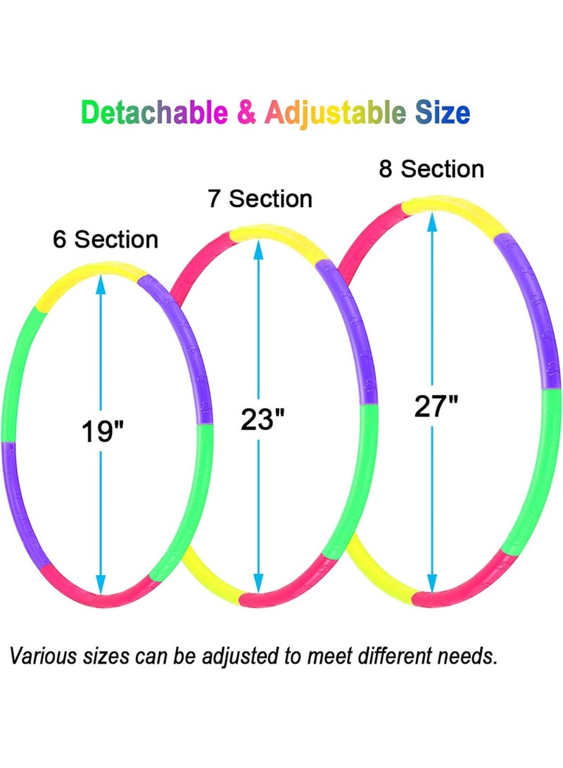ST ZONE Kids Adjustable Hula Hoops, 6-8 Sections Detachable, Snap-Together Design, Colorful Lightweight Exercise Rings for Indoor Outdoor Games, Fitness, Dance, Physical Activity - Image 4