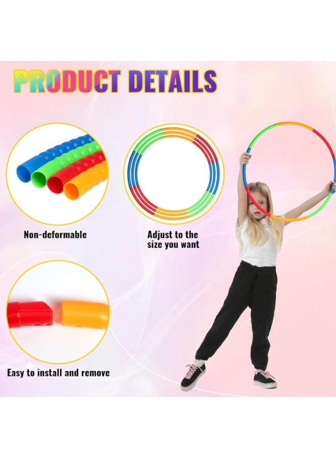 ST ZONE Kids Adjustable Hula Hoops, 6-8 Sections Detachable, Snap-Together Design, Colorful Lightweight Exercise Rings for Indoor Outdoor Games, Fitness, Dance, Physical Activity - Image 3