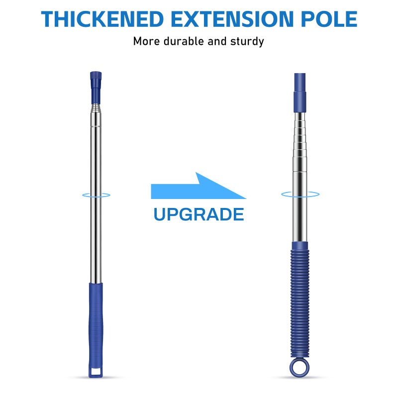 SetSail Cobweb Duster with Extension Pole, Retractable Dusters for Cobweb Cleaning 81-inch Long Handle Ceiling Fan Spider Web Brush for Outdoor Indoor High Ceilings - Image 3