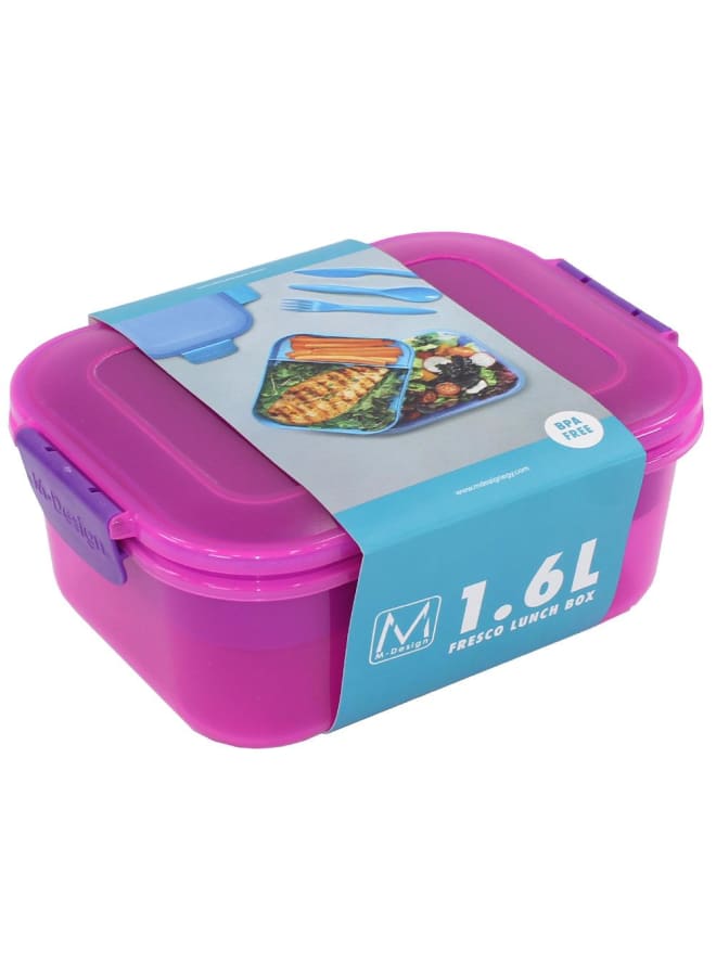 m-design M Design Lunch Box, 1.6 Liter - Purple/Pink - Image 1