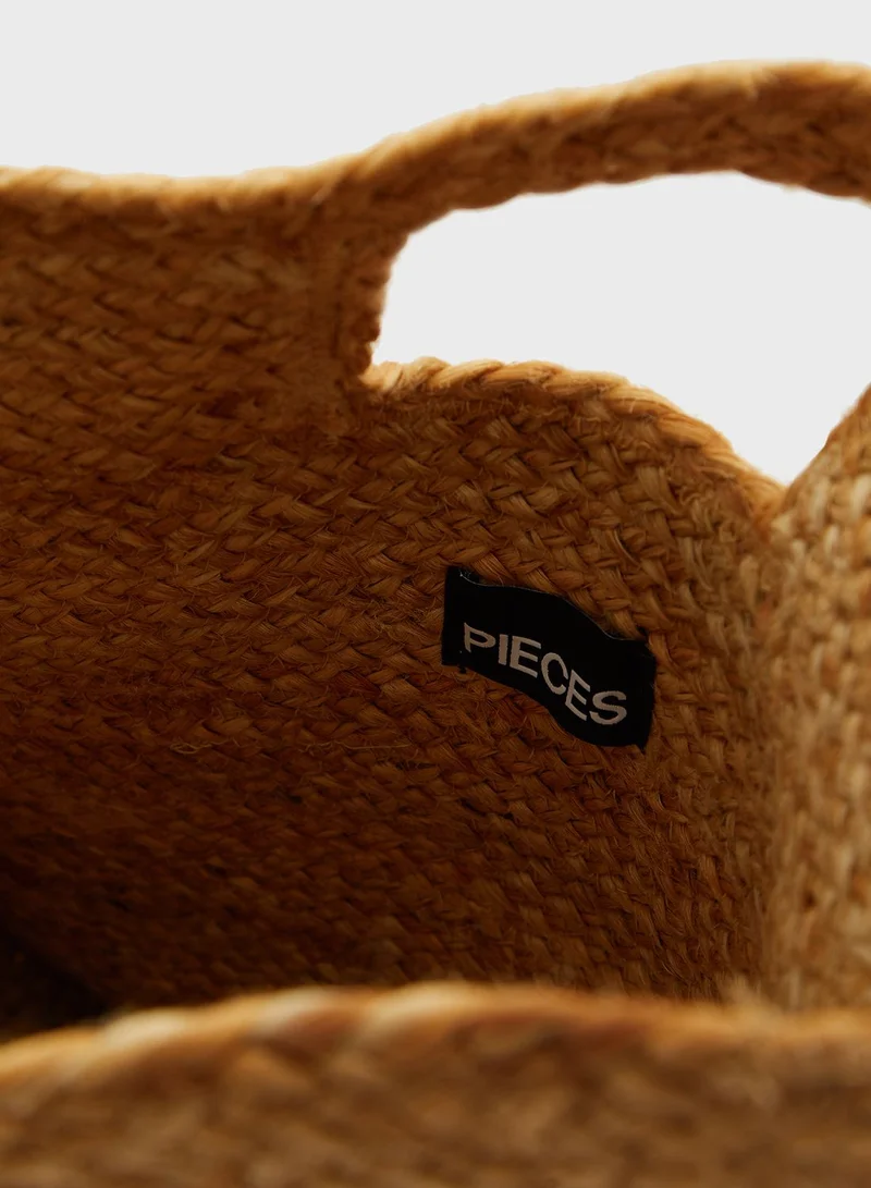 PIECES Pcvida Woven Shopper Bag