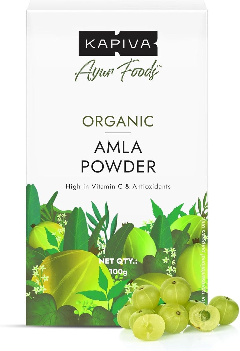 Kapiva Organic Amla Powder 100g | Supports Healthy Hair | Promotes Gut Health | From 100% Natural Amlas - Image 1