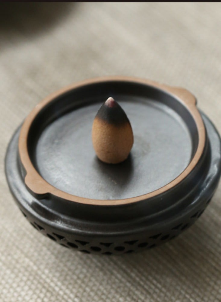 Iron frame hanging ball incense burner creative plate sandalwood incense burner home indoor Buddha tea ceremony incense burner ornaments - Image 5