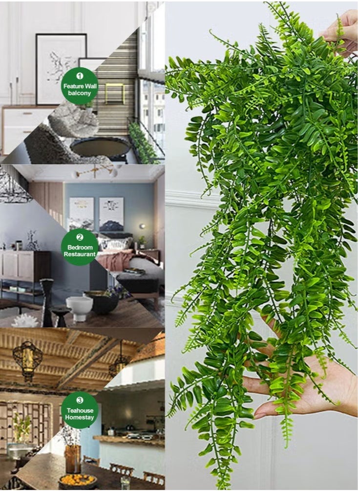 Arabest Set of 6 Artificial Ivy Leaf Hanging Plants for DIY Wall, Home, and Garden Basket Décor  - Image 4