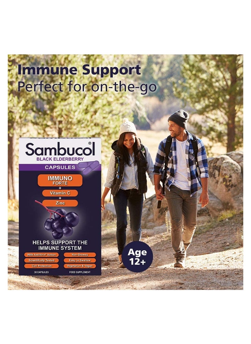 Sambucol - Immuno Forte Vitamin C with Zinc Capsules 30'S - Image 1