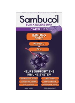 Sambucol Immuno Forte Vitamin C with Zinc Capsules 30'S  - Image 1