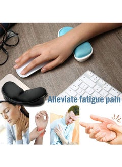 LENND Mouse Wrist Rest Wrist Rest Pad for Easy Typing Pain Relief Keyboard Wrist Rest Memory Foam Wrist Rest for Office/Gaming/Computer/Laptop/Mac Mouse Wrist Rest Pad Support Gaming (Black), One Size  - Image 2