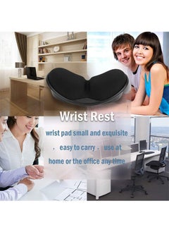 LENND Mouse Wrist Rest Wrist Rest Pad for Easy Typing Pain Relief Keyboard Wrist Rest Memory Foam Wrist Rest for Office/Gaming/Computer/Laptop/Mac Mouse Wrist Rest Pad Support Gaming (Black), One Size  - Image 3