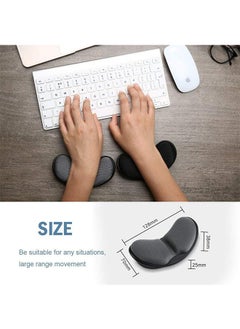 LENND Mouse Wrist Rest Wrist Rest Pad for Easy Typing Pain Relief Keyboard Wrist Rest Memory Foam Wrist Rest for Office/Gaming/Computer/Laptop/Mac Mouse Wrist Rest Pad Support Gaming (Black), One Size  - Image 4