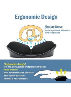 LENND Mouse Wrist Rest Wrist Rest Pad for Easy Typing Pain Relief Keyboard Wrist Rest Memory Foam Wrist Rest for Office/Gaming/Computer/Laptop/Mac Mouse Wrist Rest Pad Support Gaming (Black), One Size  - Image 5