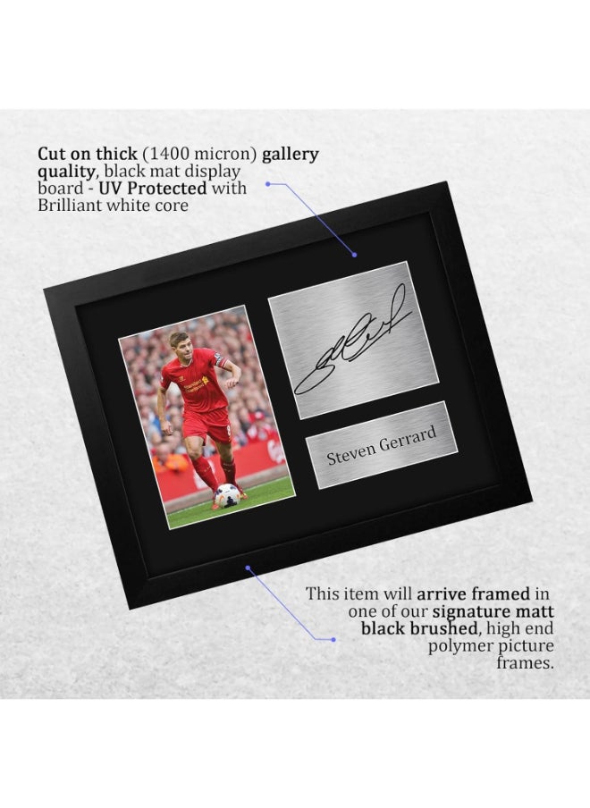 HWC Trading HWC Trading Gerrard Framed Gift Signed Printed Autograph Liverpool Print Photo Picture Display  - Image 3