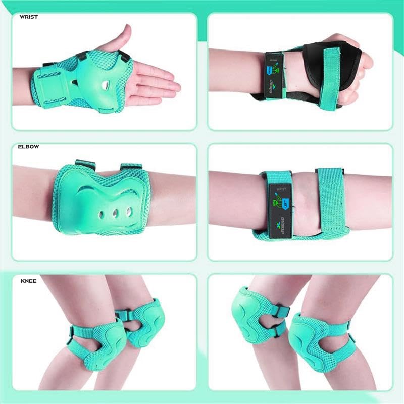 Jaspo Secure Hybrid Protective Gear Set - Knee, Elbow, and Wrist Guards with HDPE Shell, Polyester Mesh, EVA Foam & Soft PU Cushioning for Skating, Cycling - Image 5