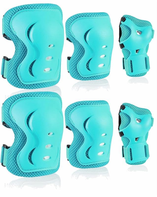 Jaspo Secure Hybrid Protective Gear Set - Knee, Elbow, and Wrist Guards with HDPE Shell, Polyester Mesh, EVA Foam & Soft PU Cushioning for Skating, Cycling - Image 1