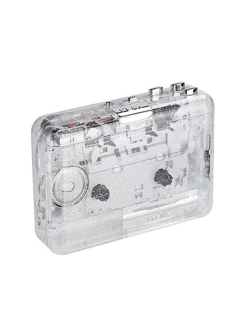 Portable USB Cassette Player Transparent Cassette Tape Player USB Cassette Capture with USB2.0 Port