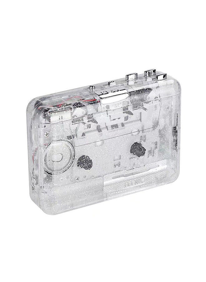 Portable USB Cassette Player Transparent Cassette Tape Player USB Cassette Capture with USB2.0 Port